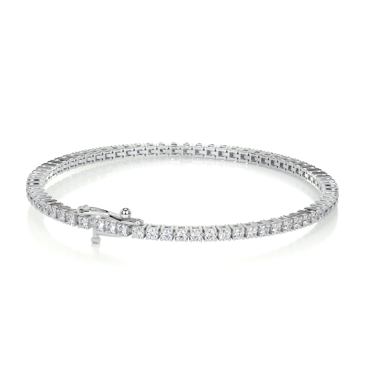 2.5 TCW Round Lab Grown Diamond Tennis Bracelet
