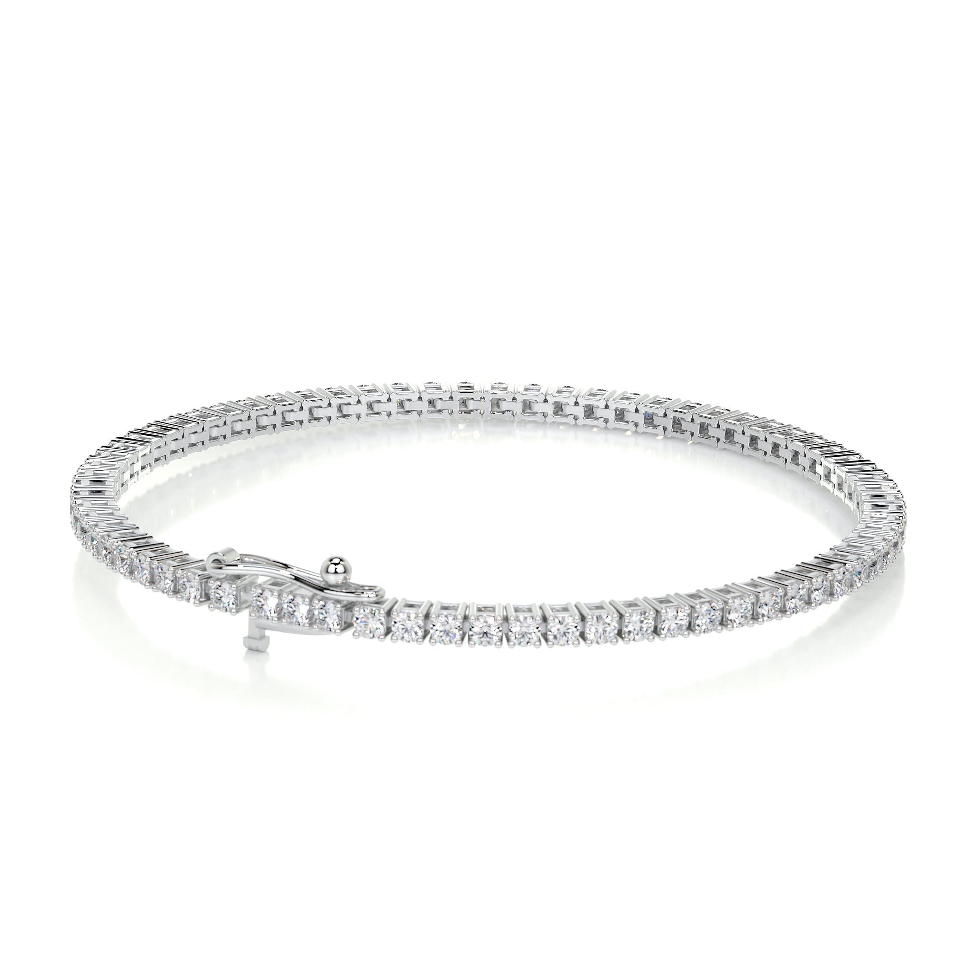 2.5 TCW Round Lab Grown Diamond Tennis Bracelet
