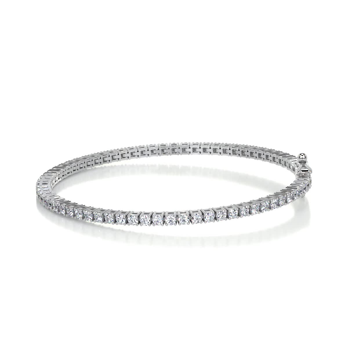 2.5 TCW Round Lab Grown Diamond Tennis Bracelet
