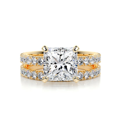 2.0 CT Princess Solitaire CVD F/VS Diamond Bridal Set 8