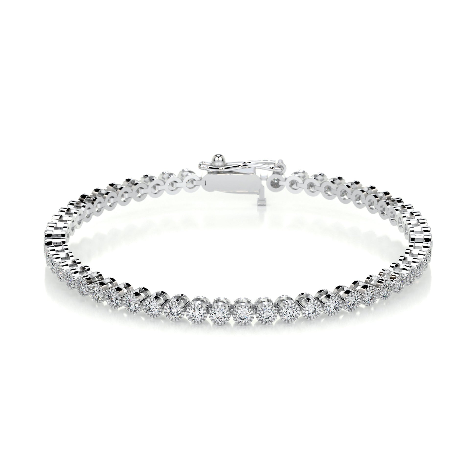 1.5 TCW Round Lab Grown Diamond Tennis Bracelet
