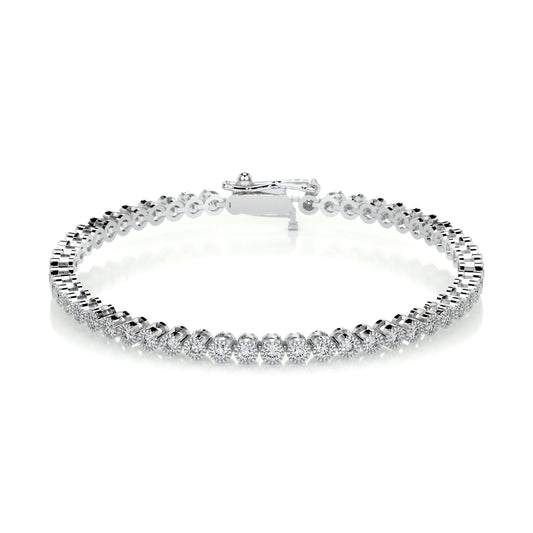 1.5 TCW Round Lab Grown Diamond Tennis Bracelet