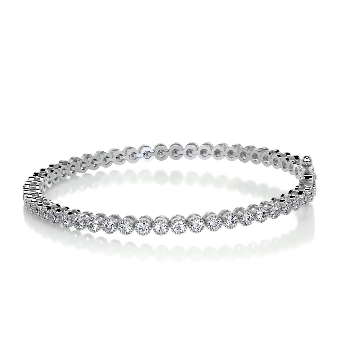 1.5 TCW Round Lab Grown Diamond Tennis Bracelet