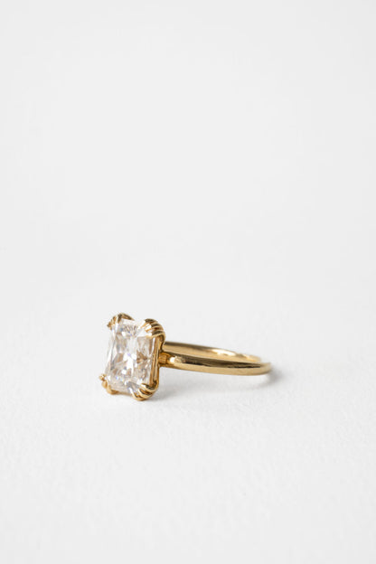2.10 CT Radiant Solitaire Lab Grown Diamond Engagement Ring