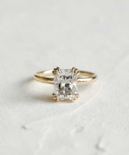 2.10 CT Radiant Solitaire Lab Grown Diamond Engagement Ring