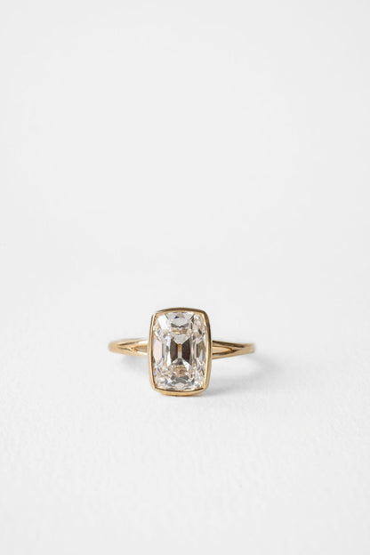 2.60 CT Old Mine Elongated Cushion Split Shank Lab Grown Diamond Engagement Ring