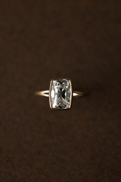 2.60 CT Old Mine Elongated Cushion Split Shank Lab Grown Diamond Engagement Ring
