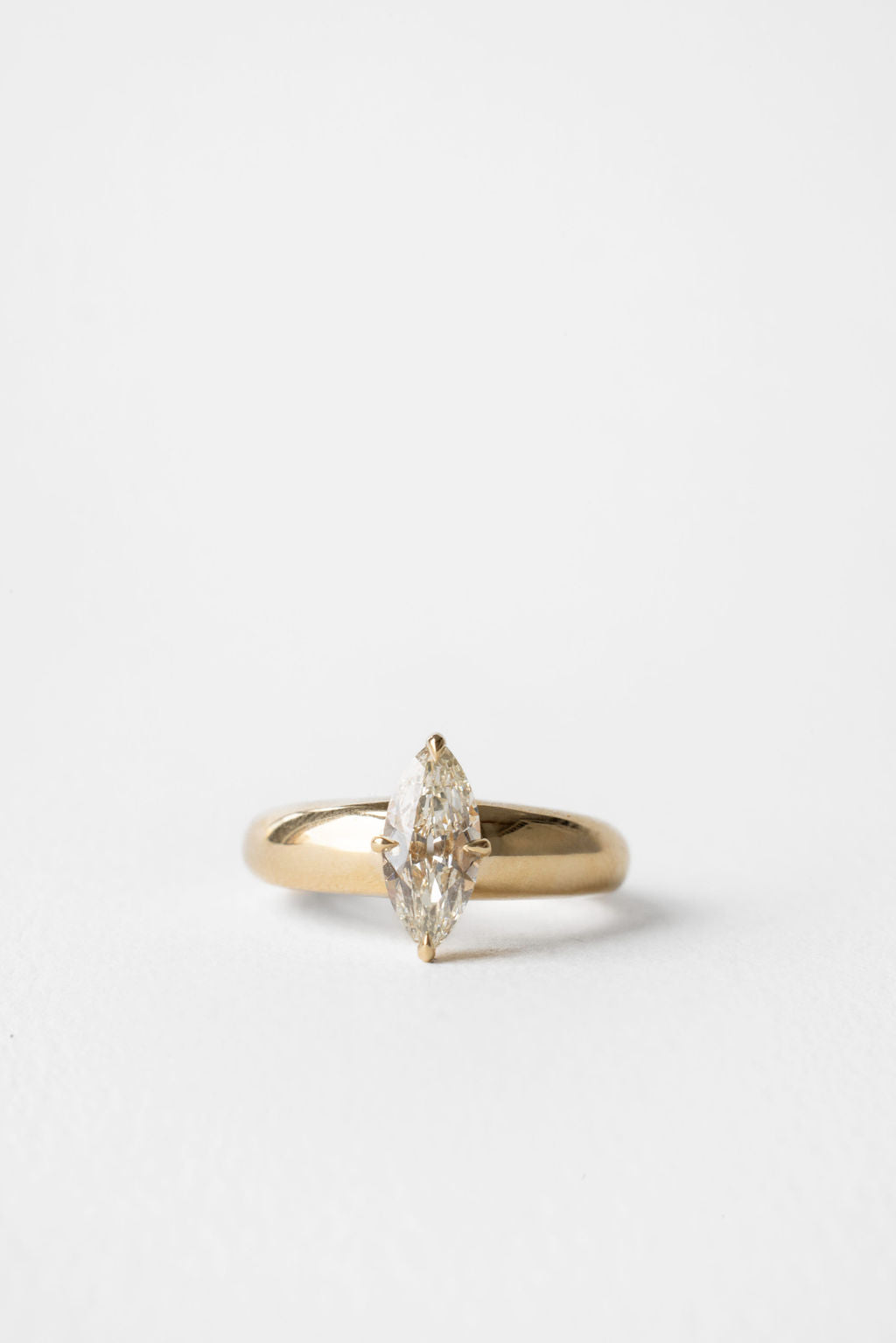 1.04 CT Antique Cut Moval Solitaire Lab Grown Diamond Engagement Ring
