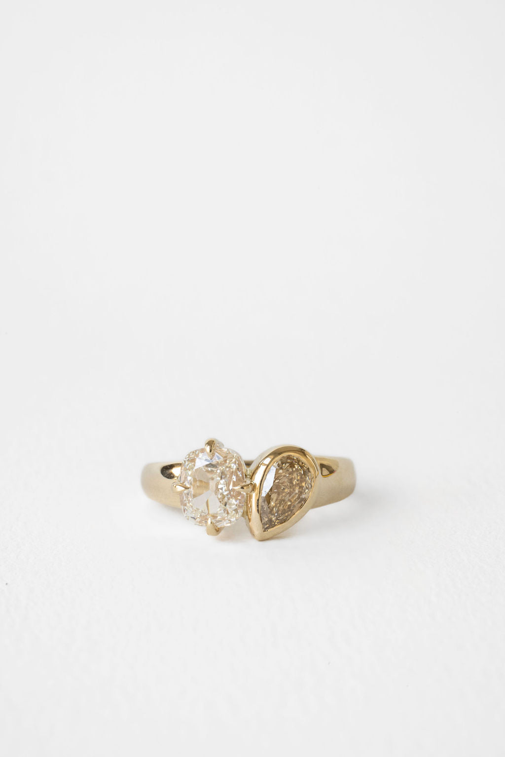 1.72 CT Antique Cut Toi et Moi Lab Grown Diamond Engagement Ring