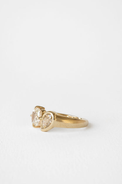 1.72 CT Antique Cut Toi et Moi Lab Grown Diamond Engagement Ring