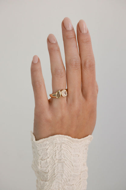 1.72 CT Antique Cut Toi et Moi Lab Grown Diamond Engagement Ring
