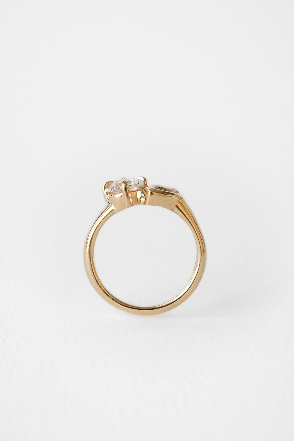 1.72 CT Antique Cut Toi et Moi Lab Grown Diamond Engagement Ring