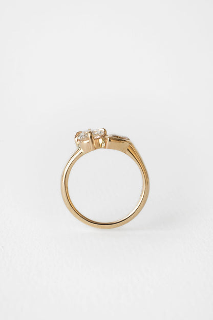 1.72 CT Antique Cut Toi et Moi Lab Grown Diamond Engagement Ring