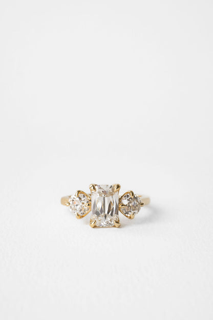 6.00 CT Cushion Three Stone Lab Grown Diamond Engagement Ring