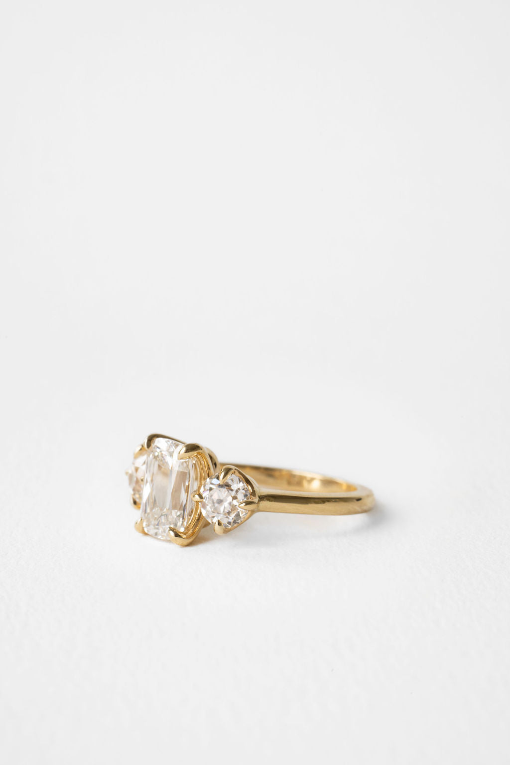 6.00 CT Cushion Three Stone Lab Grown Diamond Engagement Ring