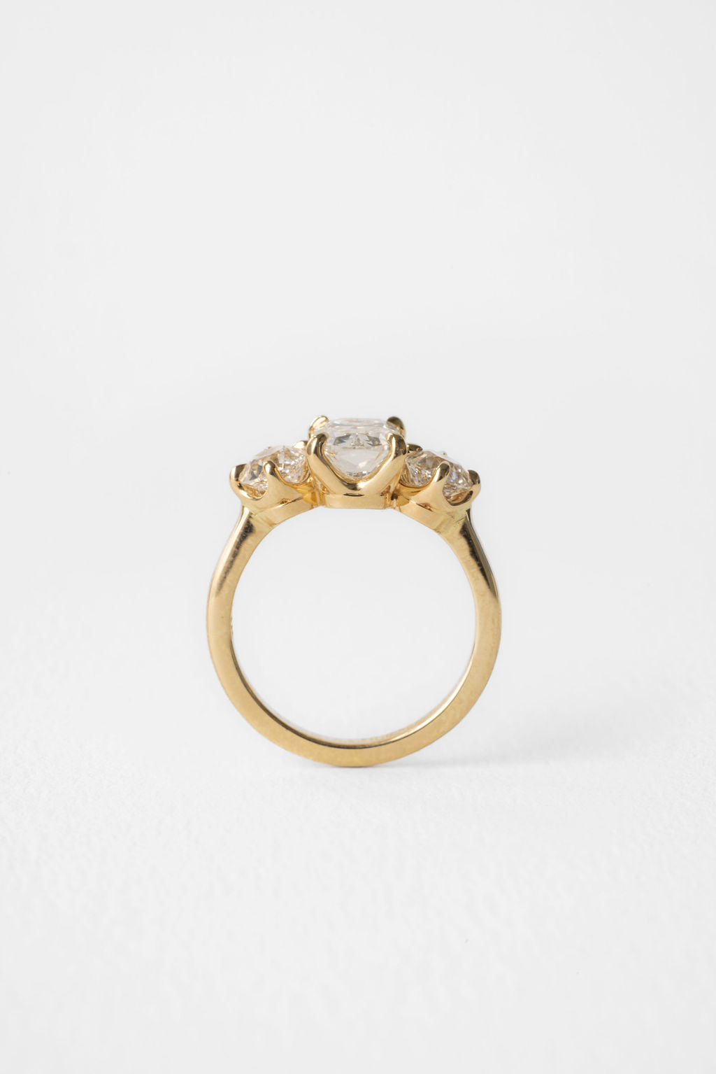 6.00 CT Cushion Three Stone Lab Grown Diamond Engagement Ring