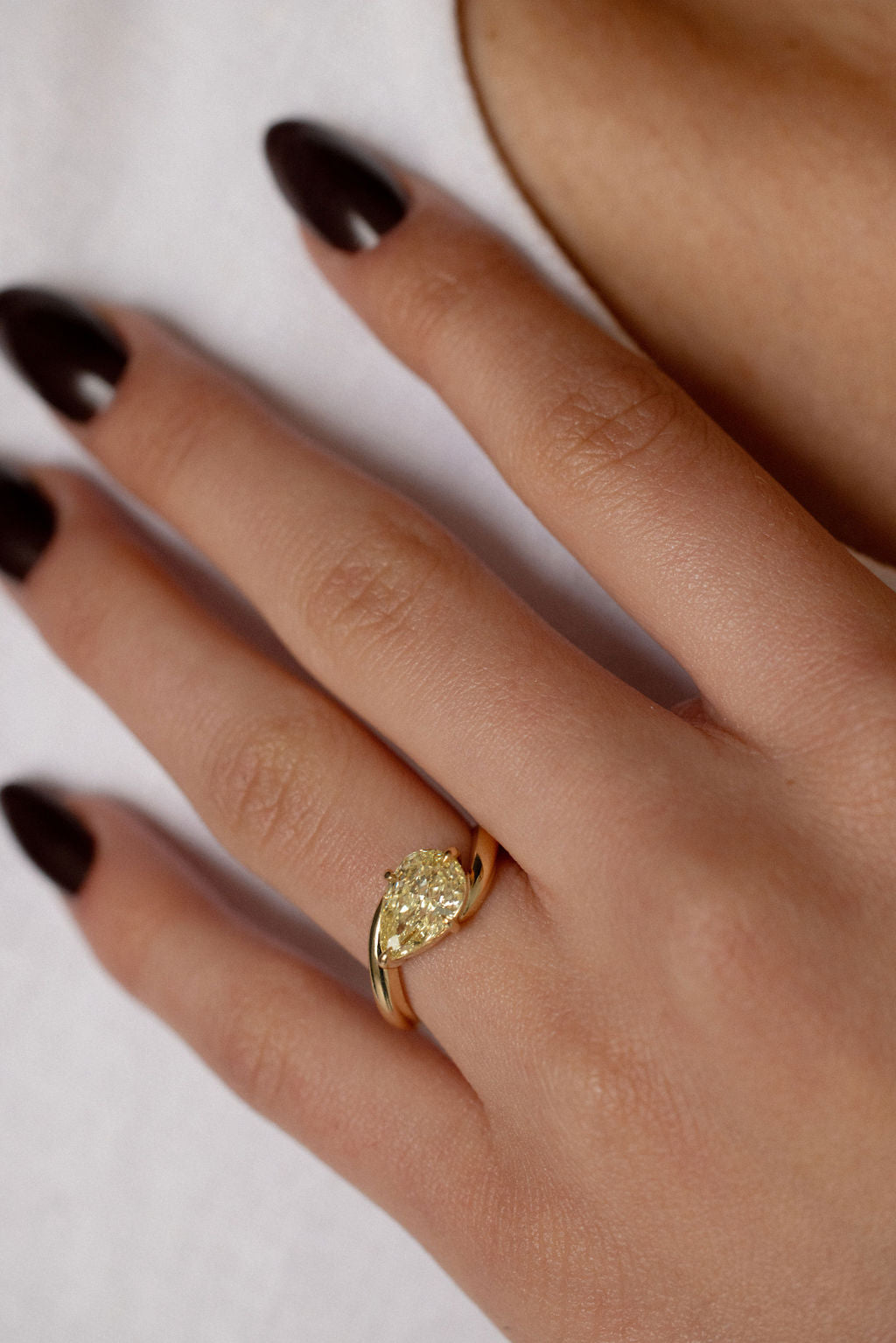 2.00 CT Pear Lab Grown Diamond Engagement Ring