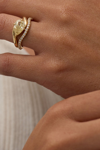2.00 CT Pear Lab Grown Diamond Engagement Ring