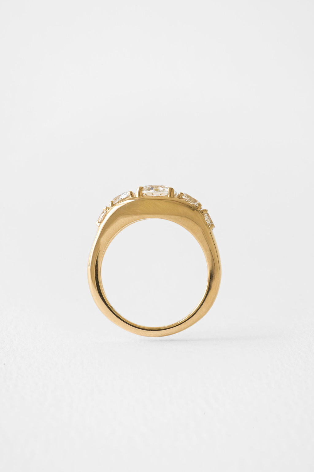 2.20 CT Portuguese Cut Pavé Lab Grown Diamond Engagement Ring