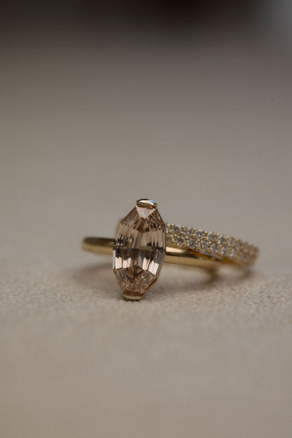 2.75 CT Step Cut Oval Solitaire Lab Grown Diamond Engagement Ring