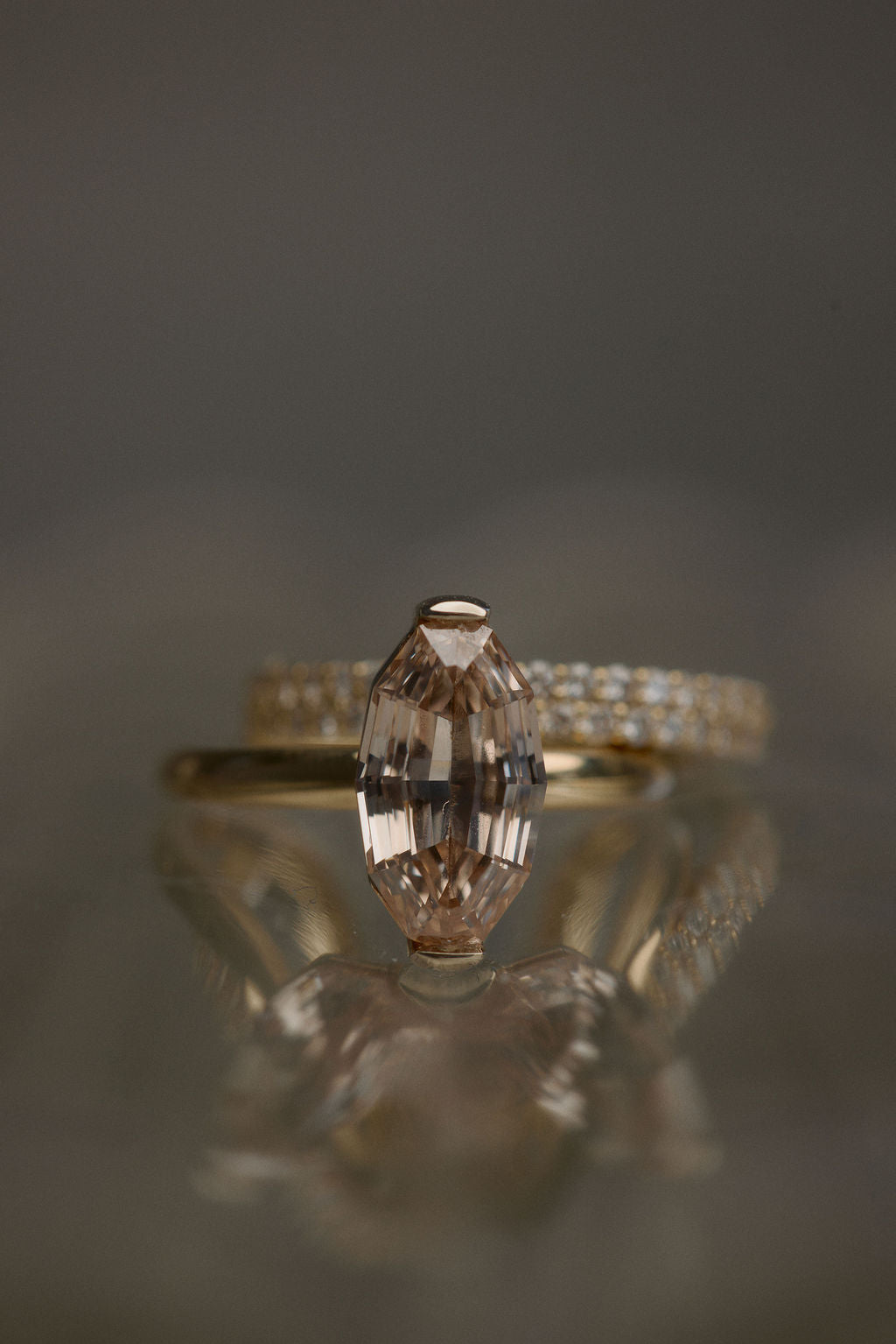 2.75 CT Step Cut Oval Solitaire Lab Grown Diamond Engagement Ring