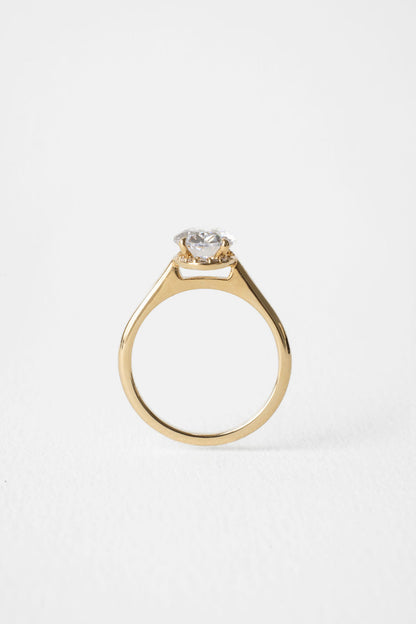 1.94 CT Oval Halo Lab Grown Diamond Engagement Ring