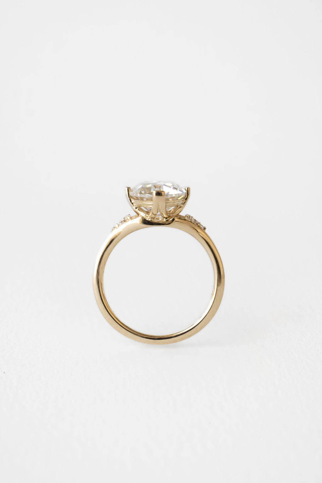 2.62 CT Euro Cut Cluster Lab Grown Diamond Engagement Ring