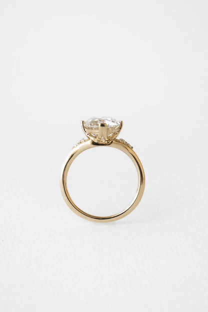 2.62 CT Euro Cut Cluster Lab Grown Diamond Engagement Ring