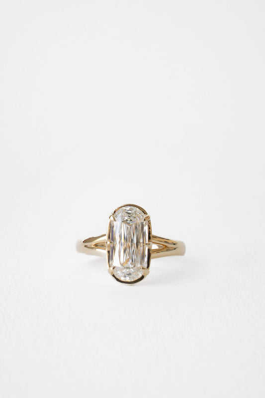 3.70 CT Elongated Cushion Split Shank Lab Grown Diamond Engagement Ring