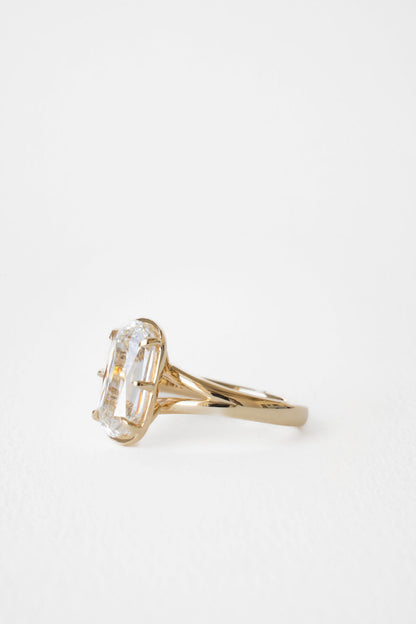 3.70 CT Elongated Cushion Split Shank Lab Grown Diamond Engagement Ring