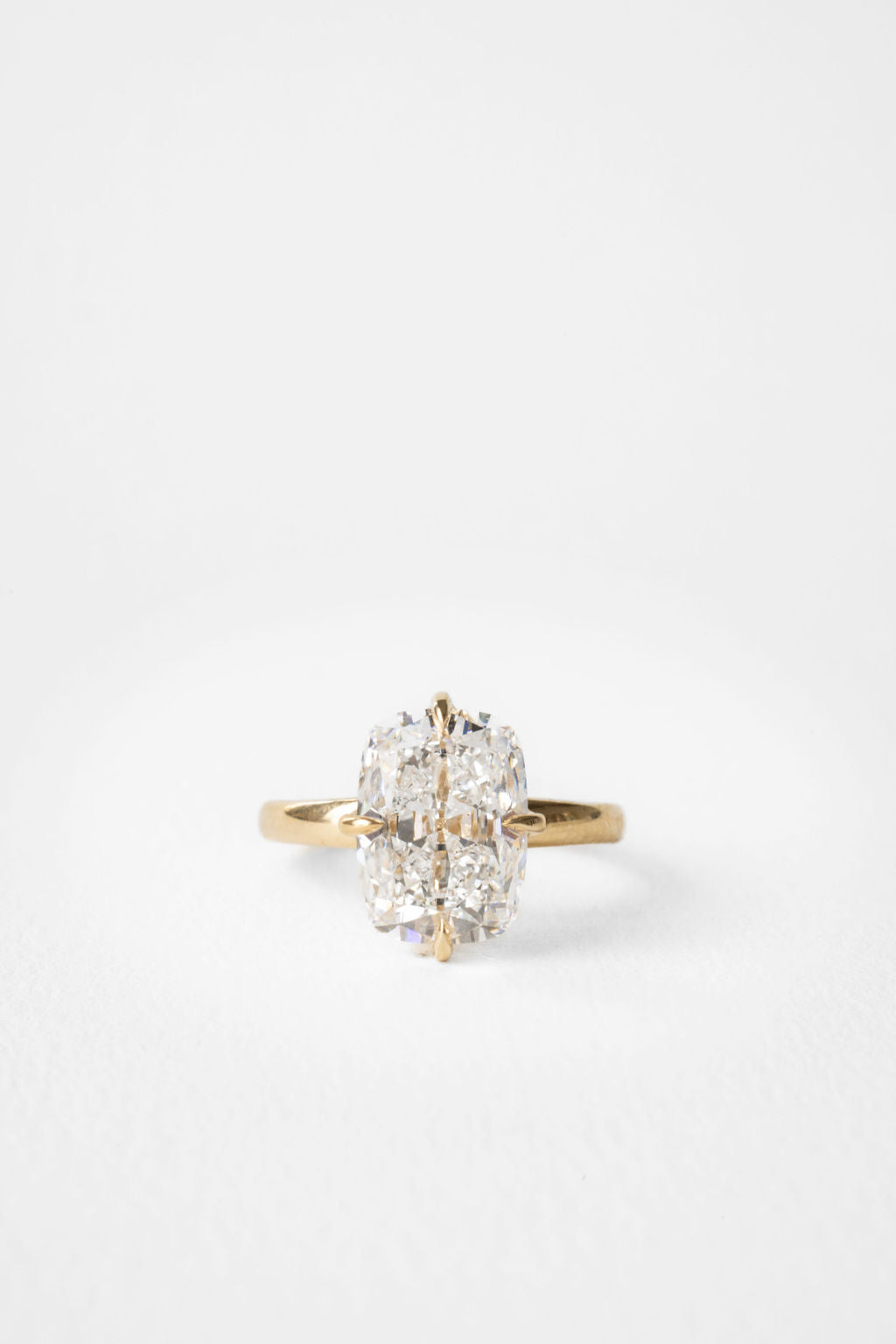 4.75 CT Elongated Cushion Solitaire Lab Grown Diamond Engagement Ring