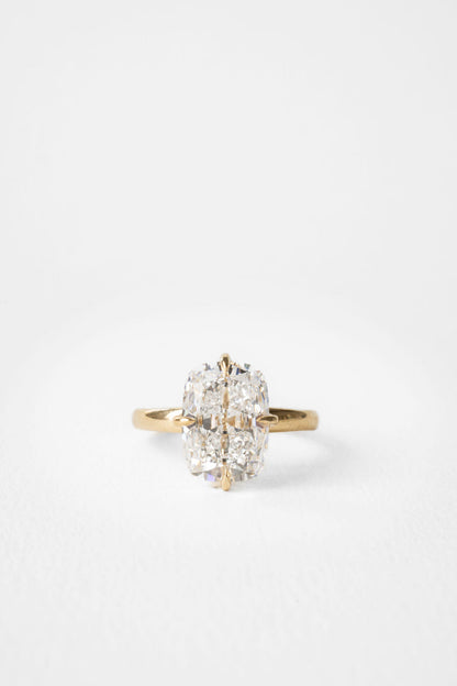 4.75 CT Elongated Cushion Solitaire Lab Grown Diamond Engagement Ring