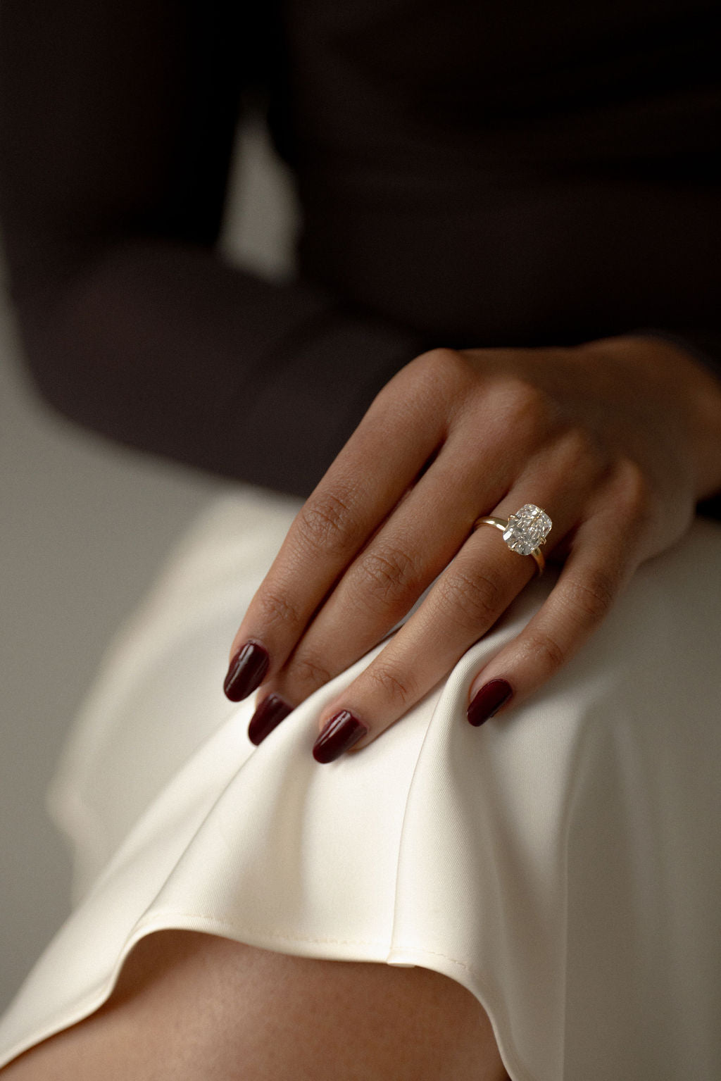 4.75 CT Elongated Cushion Solitaire Lab Grown Diamond Engagement Ring