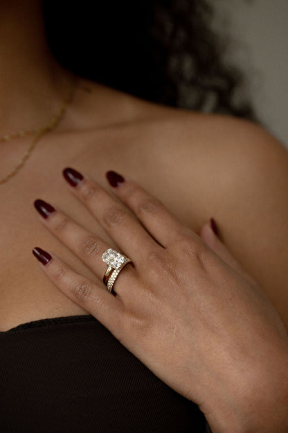 4.75 CT Elongated Cushion Solitaire Lab Grown Diamond Engagement Ring