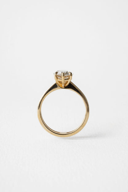 2.30 CT Pear Double Band Solitaire Lab Grown Diamond Engagement Ring
