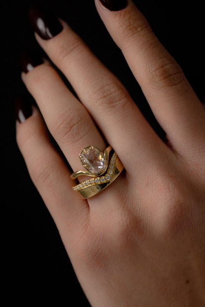 2.00 CT Rose Cut Cushion Solitaire Lab Grown Diamond Engagement Ring