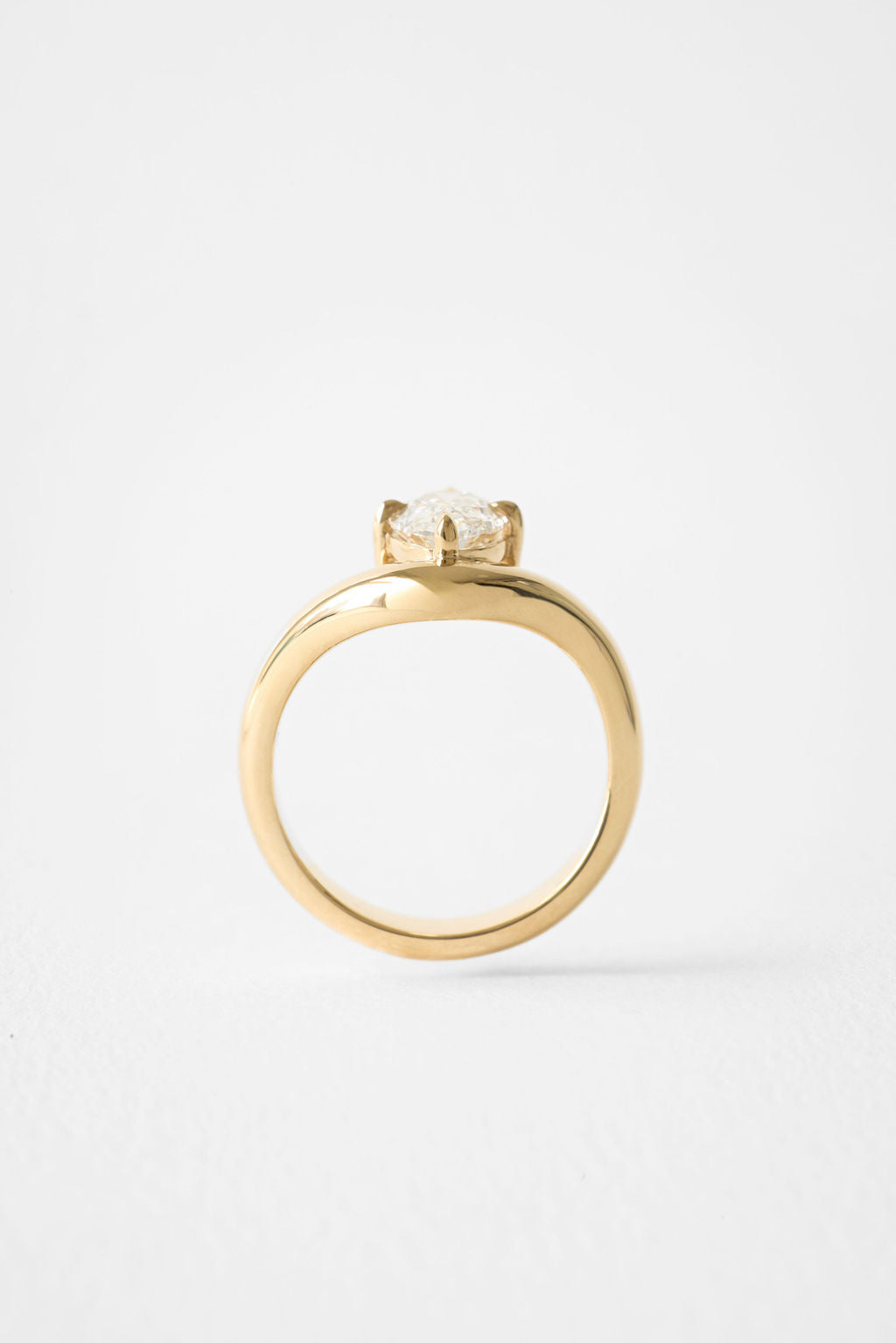 1.75 CT Marquise Swirl Solitaire Lab Grown Diamond Engagement Ring