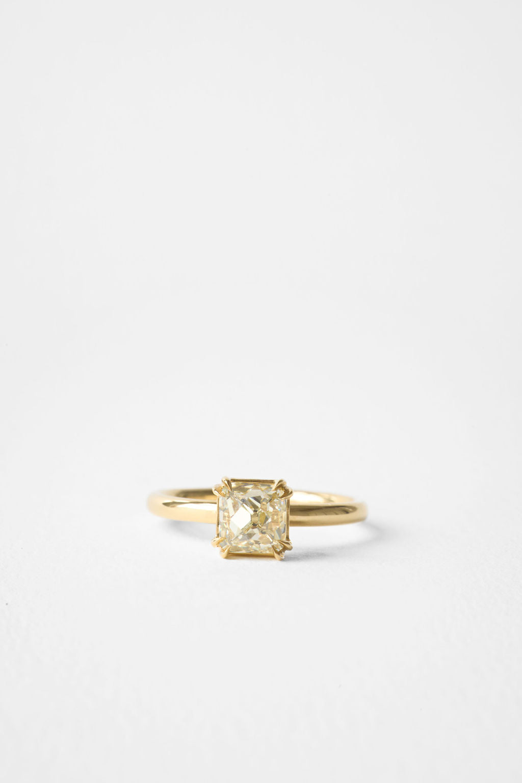 1.71 CT French Cut Cushion Solitaire Lab Grown Diamond Engagement Ring