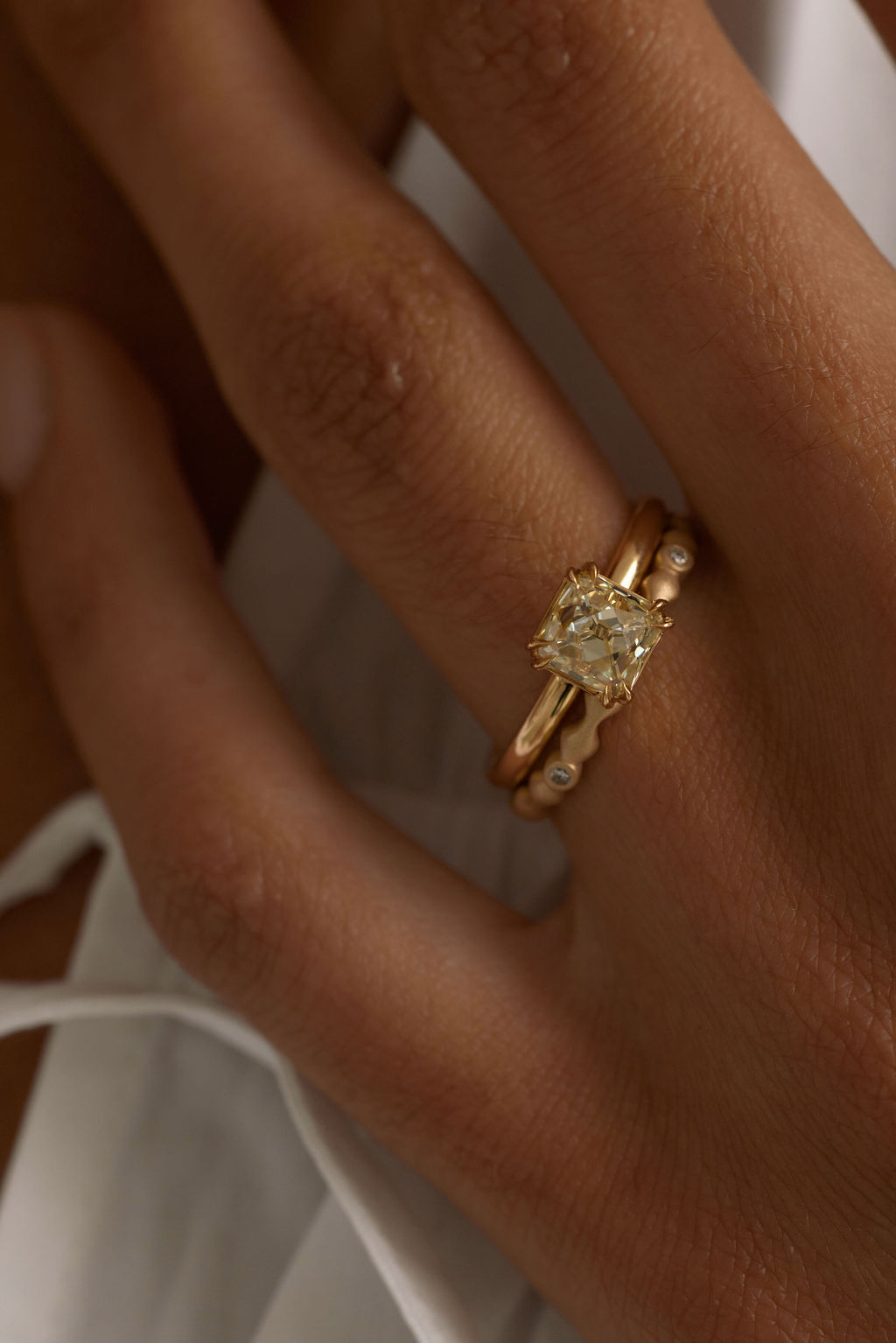 1.71 CT French Cut Cushion Solitaire Lab Grown Diamond Engagement Ring
