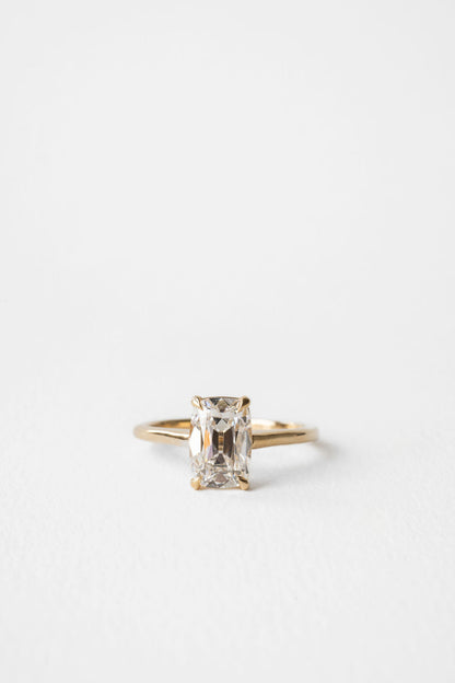 2.00 CT Old Mine Elongated Cushion Solitaire Lab Grown Diamond Engagement Ring