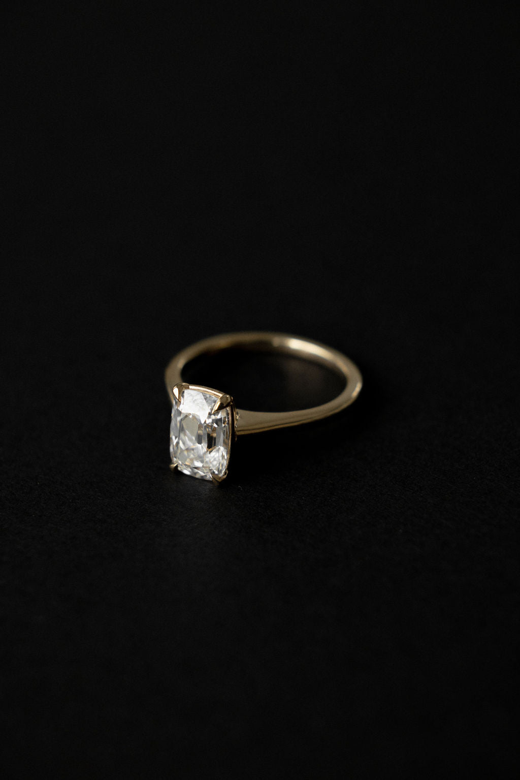 2.00 CT Old Mine Elongated Cushion Solitaire Lab Grown Diamond Engagement Ring
