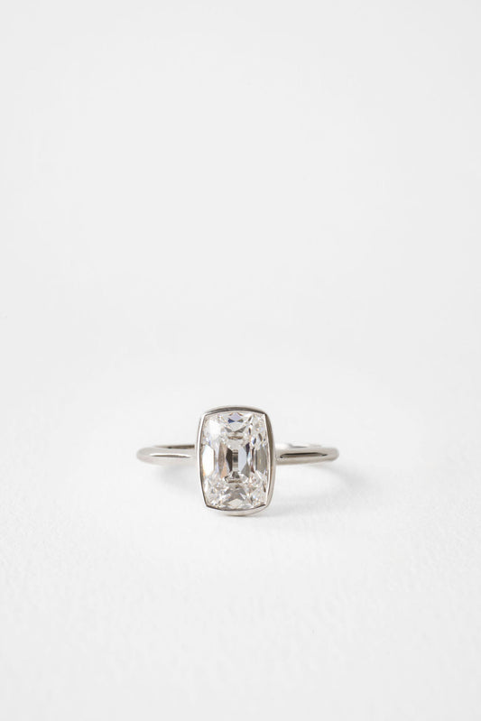 2.05 CT Antique Elongated Cushion Bezel Lab Grown Diamond Engagement Ring