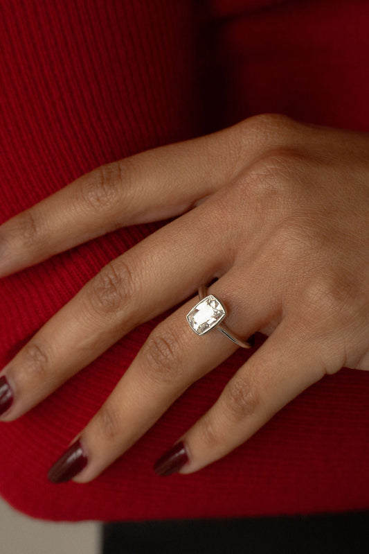 2.05 CT Antique Elongated Cushion Bezel Lab Grown Diamond Engagement Ring