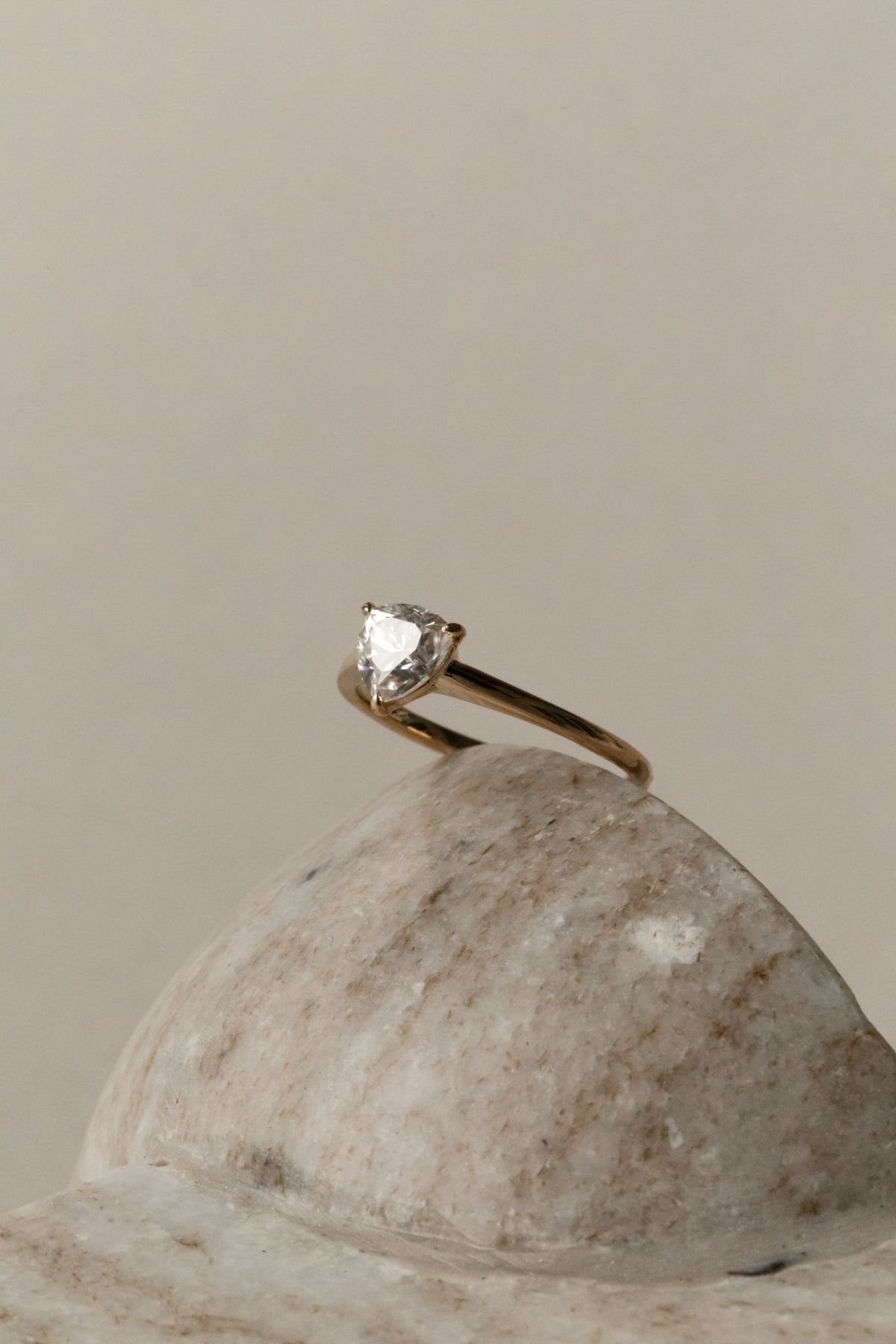 0.75 CT Trillion Solitaire Lab Grown Diamond Engagement Ring