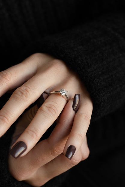 0.75 CT Trillion Solitaire Lab Grown Diamond Engagement Ring