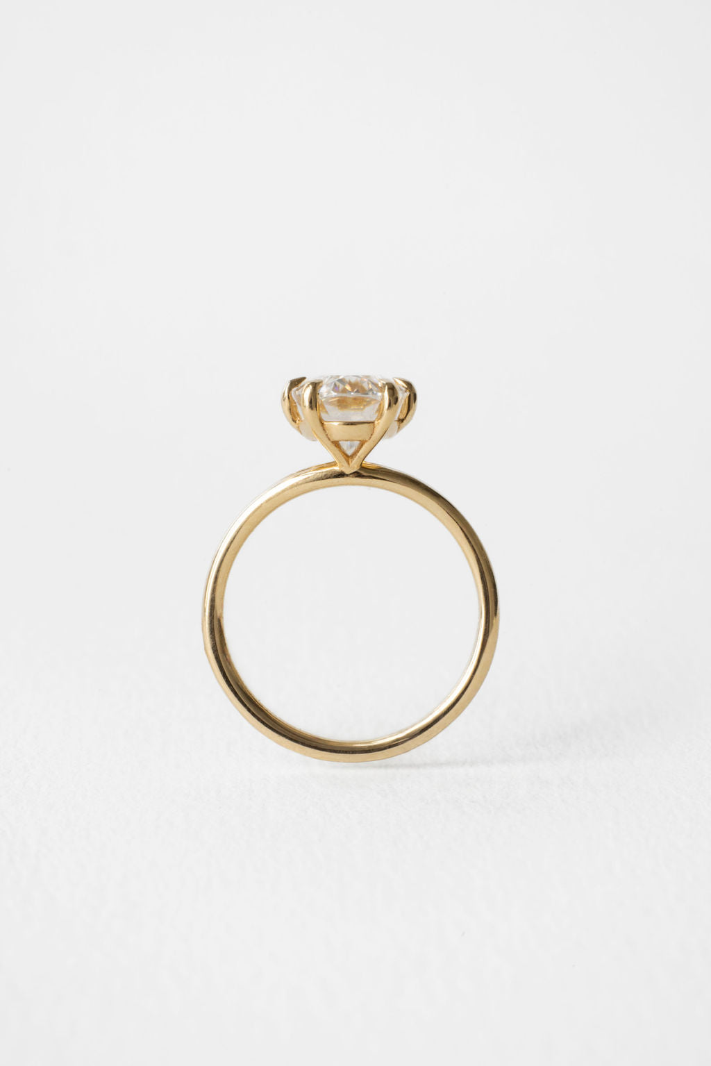 2.10 CT Oval Split Shank Lab Grown Diamond Engagement Ring