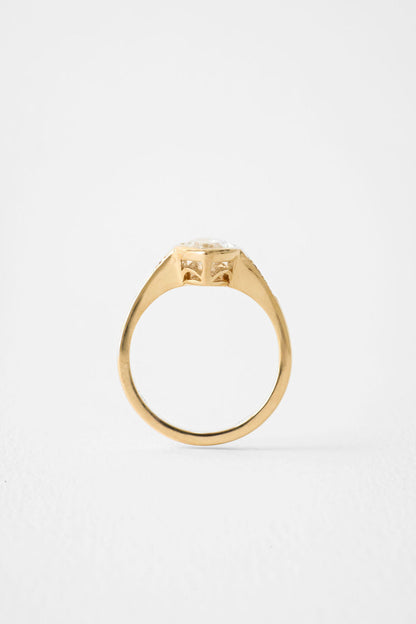 2.65 CT Marquise Bezel Pavé Lab Grown Diamond Engagement Ring