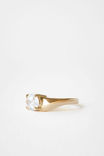 2.70 CT East-West Oval Solitaire Lab Grown Diamond Engagement Ring