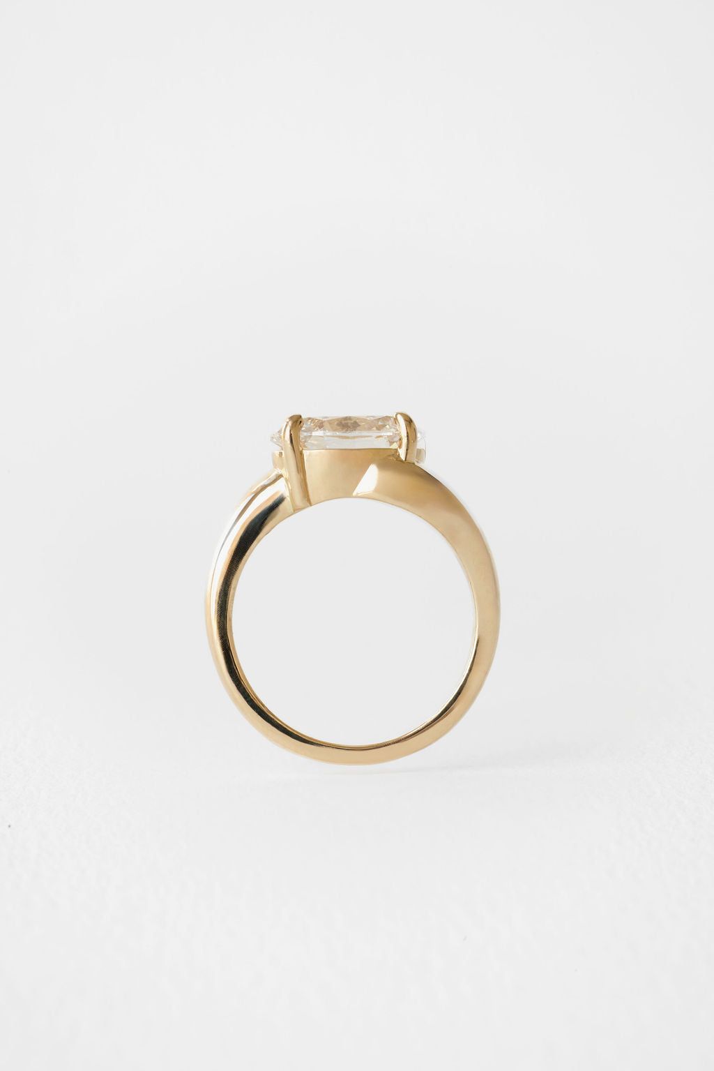 2.70 CT East-West Oval Solitaire Lab Grown Diamond Engagement Ring