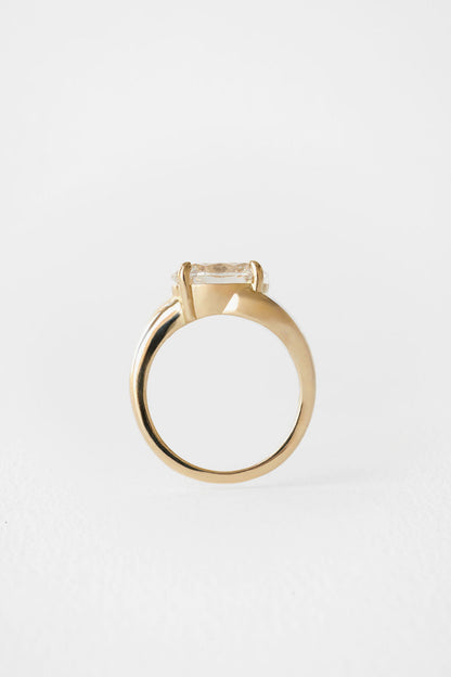 2.70 CT East-West Oval Solitaire Lab Grown Diamond Engagement Ring